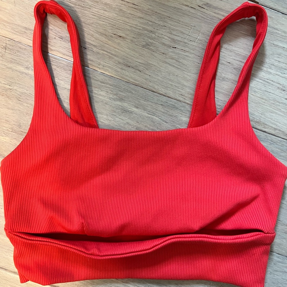 Alo Slit Bra Size M Red/Orange